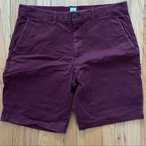 Gap maroon 10” shorts - size 34”